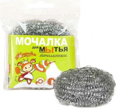 Металлическая оцинкованная спиральная мочалка для посуды 10088