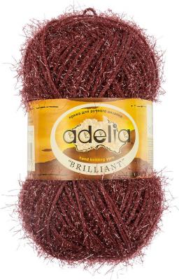 Набор пряжи Brilliant, 100% полиэстер, 10*50 г, 90+/-5 м, №32, бордовый – фото 1