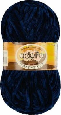 Пряжа DOLLY VELOUR 100 % микрополиэстер 5 шт. х 100 г 93 м ± 6 м №14 синий – фото 1