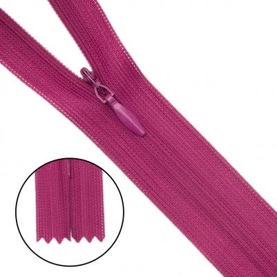 Молния потайная нераз.т3 20см (нейлон) (F143 фиолетовый), 10 шт