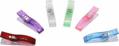 Прищепки для работы с тканями 5,5см х 6 штук, пластик/металл, AC051-L