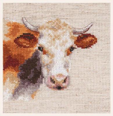 Набор вышивки крестом "Корова", 10х9 см, арт. 0-213