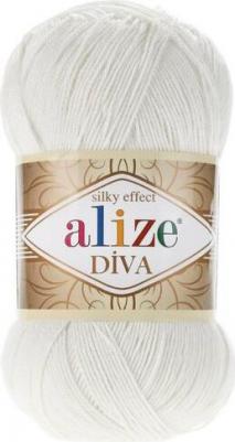 Пряжа Diva, 100 % акрил, 100 г, 350 м, 450 жемчужный – фото 4