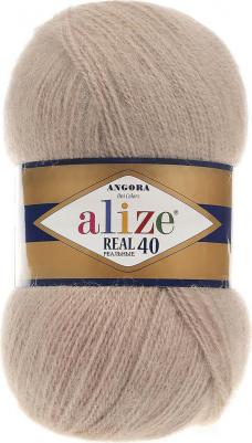 Пряжа для вязания Angora real 40, 100г, 430м (05 бежевый), 5 мотков – фото 1