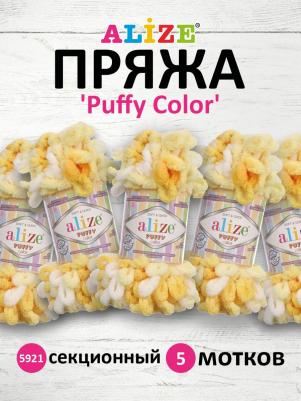 Пряжа для вязания Puffy Color 100г 9м, 5 мотков