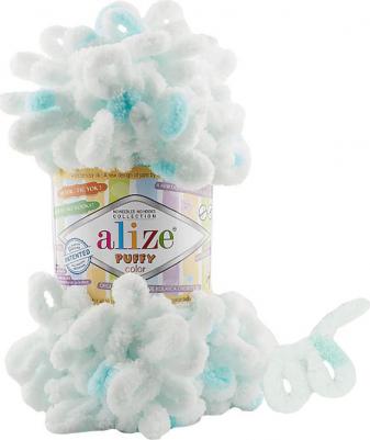 Пряжа для вязания Puffy Color 100г 9м 6491 секционный 5 мотков – фото 1