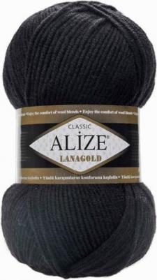 Пряжа Lanagold, 51% акрил, 49% шерсть, 240 мх100 г, 60 черная – фото 6
