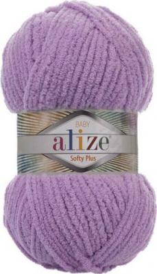 Пряжа Softy plus сиреневый (47), 100%микрополиэстер, 120м, 100г, 1шт – фото 1
