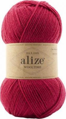 Пряжа Wooltime - 1 моток Цвет: 740 малина 75% шерсть, 25% полиамид, 100г 200м – фото 2