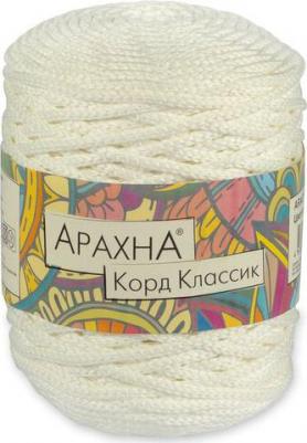 Пряжа Cord Classic 100% полиэфир 3 шт. х 200 г +- 10 г 100 м +- 5 м N01 белый – фото 1
