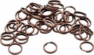 4AR255/256 Кольцо соединительное двойное, 8мм, 50шт/упак, (Медь) – фото 1
