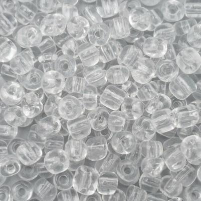 Бисер 6/0, 15 г (1 белый, прозрачный), 10 шт