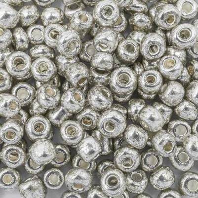 Бисер 6/0, 15 г (1109 серебро, глянцевое покрытие), 10 шт – фото 1