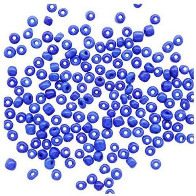 Бисер 6/0, 15 г (48 синий, непрозрачный), 10 шт – фото 1