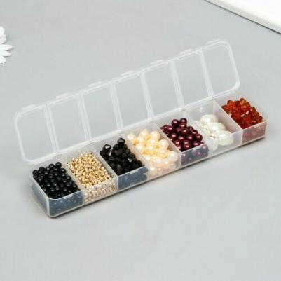 Бусины для рукоделия 'Кофейно-молочный', диаметр 4, 6, 8, 10, 14 мм, 1030 +/-4 шт