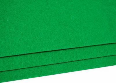 Фетр жесткий, листовой, 1,0мм, 160 гр, 20*30см, 3шт (YF665 зелёный)