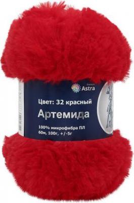 Пряжа Артемида 100г, 60м (100% микрофибра ПЛ) (24 красный), 3 мотка – фото 1