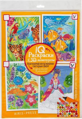 IQ Раскраски 3D контур. Набор 5 макси Разноцветный микс. 9785811281794 – фото 1
