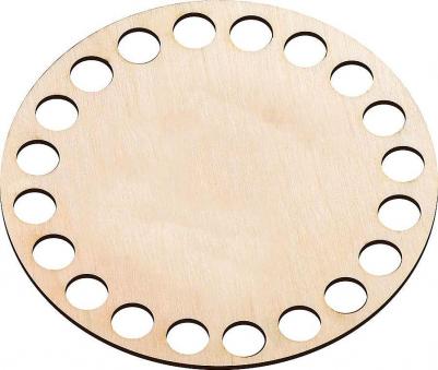 Донышки деревянные для вязания круглые, 10 штук, диаметр 13 см – фото 4