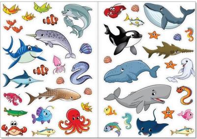 Наклейки многоразовые набор "Животные", 3 шт., формат А4 – фото 3