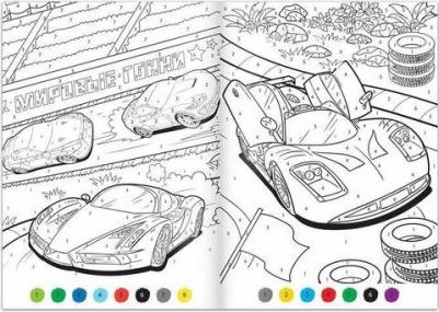 Раскраска по номерам "Гонка чемпионов", 16 стр., формат А4 – фото 1