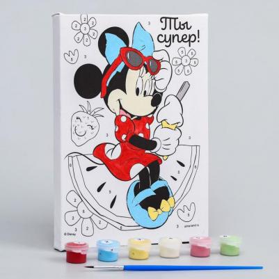 Картина по номерам "Ты супер" 21 x 15 см, Минни Маус – фото 2