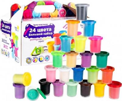 Тесто для лепки Genio Kids 24 цвета по 70 г