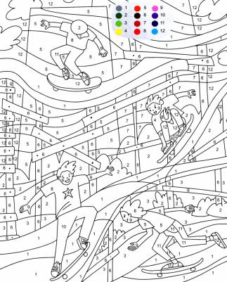 Раскраска по номерам. Город – фото 1