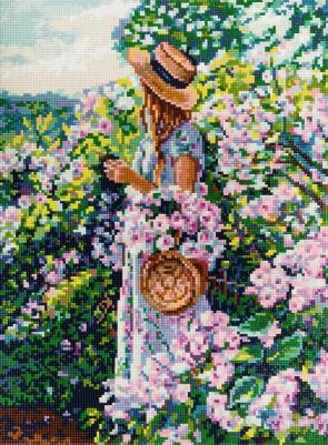 Алмазная вышивка В цветущем саду ALPD-049 на подрамнике 30x40 – фото 1