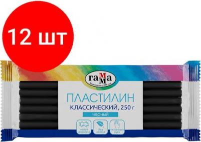 Пластилин "Классический", 250 грамм, черный – фото 4