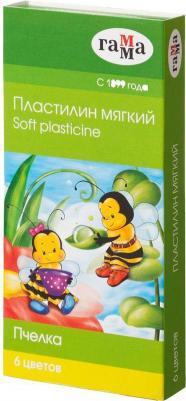 Пластилин классический Пчелка 6 цветов со стеком 90 г – фото 12