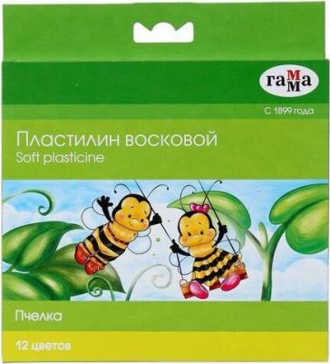 Пластилин мягкий (восковой) 12 цветов 180 г, "Пчелка" – фото 1