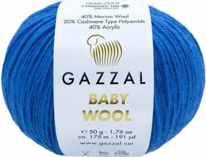 Пряжа Baby Wool синий, 40%шерсть мериноса/20%кашемирПА/40%акрил, 175м, 50г, 3шт – фото 2