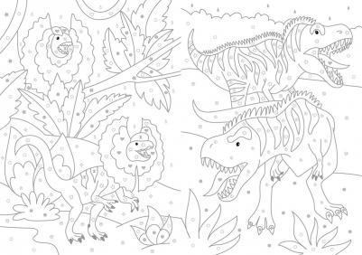 Мир динозавров. Раскраски по символам – фото 6