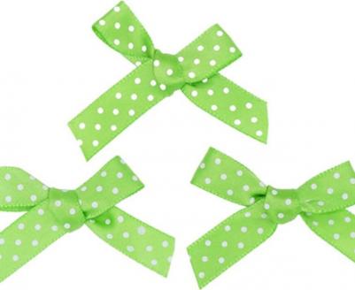 Бантики пришивные, цвет: зеленый горох, 8 штук 7722060 – фото 3