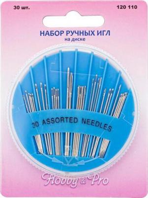 Набор ручных игл на диске, ассорти, упак./30 шт, 120110 – фото 2