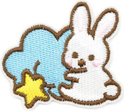 Термоаппликация 'Зайчик со звездой', 5,2*5,7см – фото 2