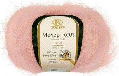 Пряжа для вязания 'Мохер голд', 50г, 250м (132 нежная роза), 10 мотков – фото 5