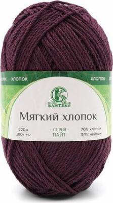 Пряжа ТероПром 3324786 70% хлопок, 30% нейлон 220м/100гр (182 слива) – фото 1