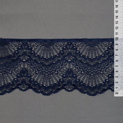 Кружево-стрейч арт.TBY.30239/N шир.100мм цв.S919 синий сапфир уп.3м