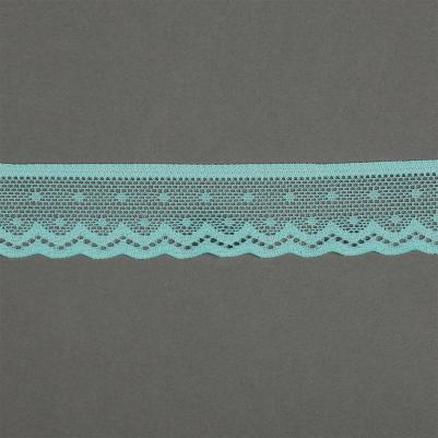 Кружево-стрейч, арт.TBY.8028, 25мм, цвет F201 мятный, уп.50м – фото 1