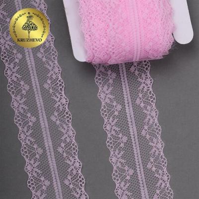 Кружево-трикотаж, арт.TBY 150-1, 40мм, цвет 09 светло-розовый, уп.27,4м – фото 2