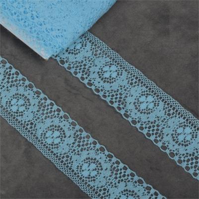 Кружево трикотажное, 40 мм, цвет 05, голубой, 27,4 м (TBY.1660.05) – фото 2