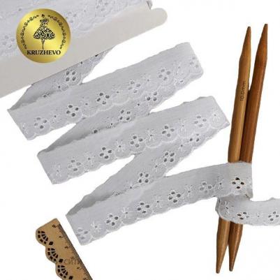 шитье, ширина 2,8 см, цвет 001 белый, 2,5 м – фото 3