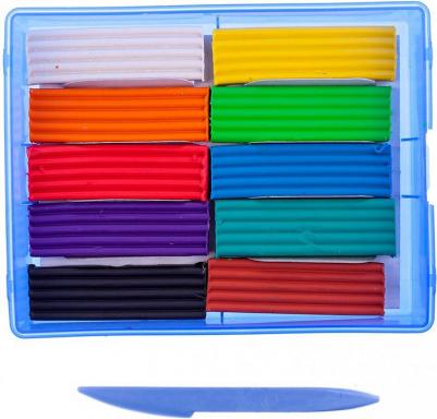 Пластилин классический Классика 10 цветов 200 г со стеком – фото 3