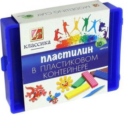 Пластилин классический Классика 10 цветов 200 г со стеком – фото 8