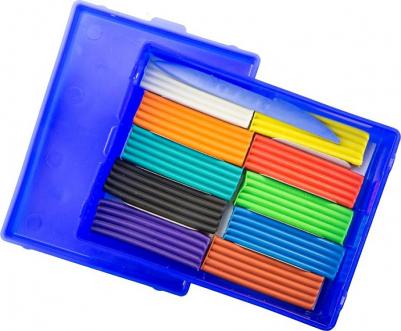 Пластилин классический Классика 10 цветов 200 г со стеком – фото 10