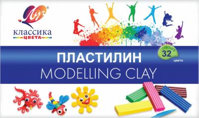 Пластилин Классика 32 цвета х 20 гр. + стек 31С 2065-08 – фото 2
