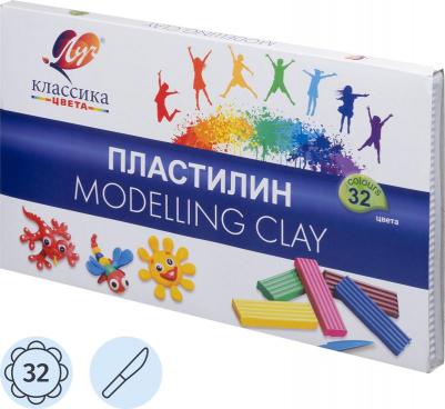 Пластилин Классика 32 цвета х 20 гр. + стек 31С 2065-08 – фото 4