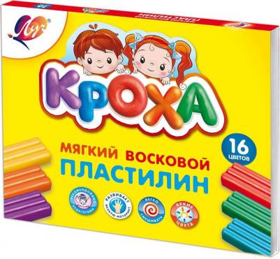 Пластилин восковой Кроха 16 цветов со стеком 240 г – фото 5